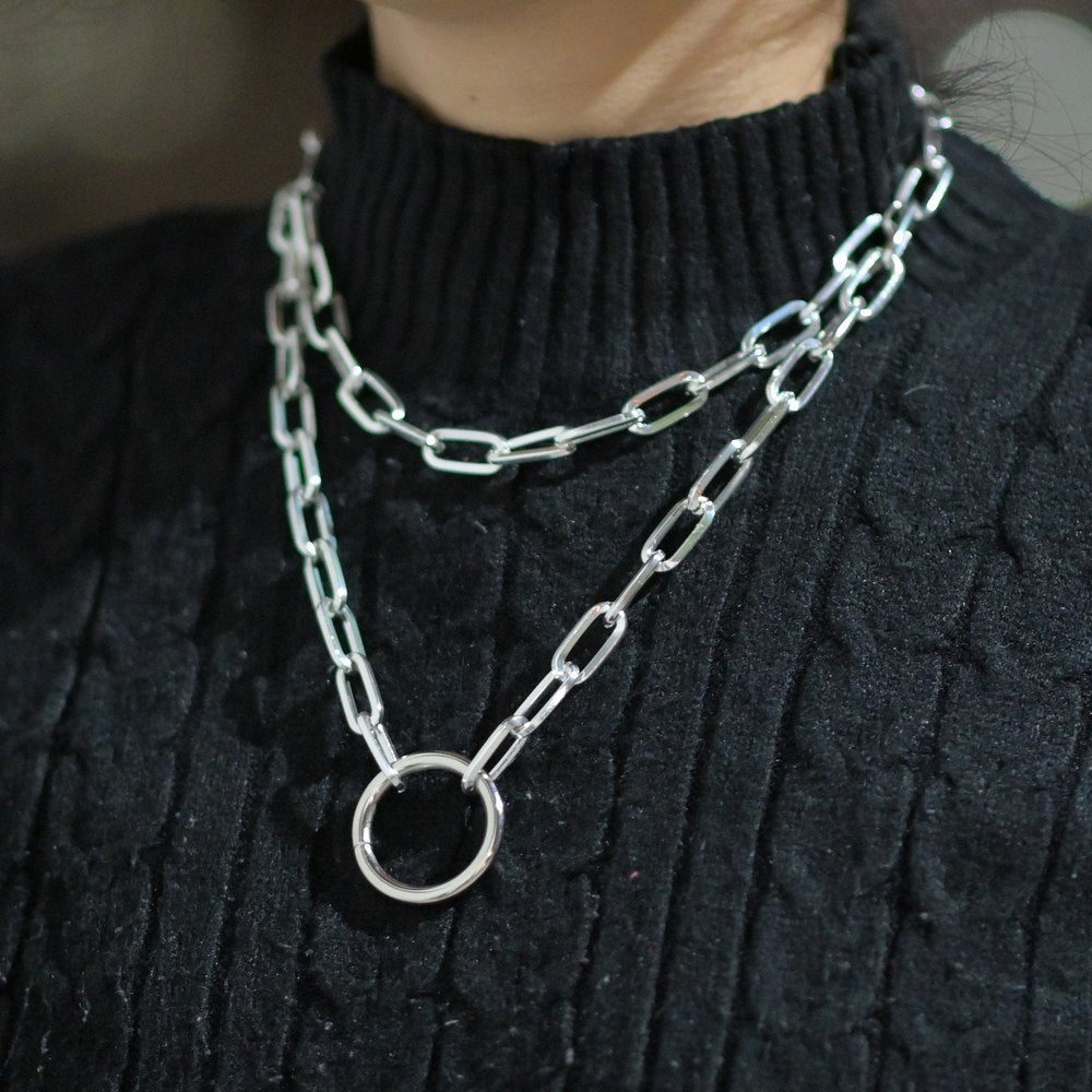 3-Piece Grunge/Punk Chained Necklace (Men & Women)