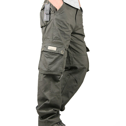 Men's Cargo Pants Casual Multi Pockets Tactical Military Pants Spring Autumn Cotton Army Long Trousers Pantalon Homme - webtekdev
