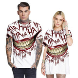 Blood HAHA Print 3D T Shirt Fashion Joker T-shirts Men Women Unisex Summer Short Sleeve Loose Tops Tee Dropship - webtekdev