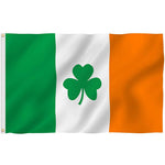 Shamrock Ireland Flag 90x150CM Polyester Green White Orange Printed Home Party Hanging Flying Decorative Irish Flags And Banners - webtekdev