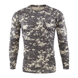 Men's Quick Dry Tactical Camouflage T-shirt Breathable Casual O-Neck Long Sleeve Shirt Combat Camo Army T Shirts Military Tops - webtekdev