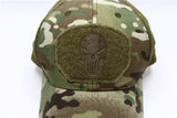 LIBERWOOD Punisher Skull Multicam Operator Cap Men Mesh summer Fitted Tactical Cap Special Force Sniper SWAT Hat place patch OD - webtekdev