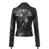 Sons of Anarchy Women Steampunk Jacket Mayans MC Coat TV SOA Cosplay Costume Female Biker Zipper Jacket Faux Leather Rock Punk - webtekdev