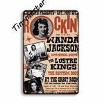 Rock N Roll Metal Poster TIn Sign Vintage Doors Kiss Queen Band Metal Sign Chic Man Cave Home Metal Wall Decor - webtekdev