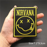 Rock Music Metal Band Patches Iron On For Clothing Punk Embroideried Patch Badges Clothes Stickers DIY Appliques Stripes - webtekdev