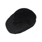Black Solid Cotton Men Beret Cap Adjustable Hats Men Cowboy Hat Golf Driving Summer Flat Cabbie Newsboy Caps - webtekdev