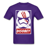 Fashion Printed On Short Sleeve Tops & Tees Disobey Trooper Star Wars Tshirt Oversized Crewneck Pure Cotton Tee Shirt Mens - webtekdev