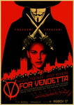 V for Vendetta Poster Classic Movie Retro Poster Kraftpaper Wall Decor for Home Bar Living room dining room decoration painting - webtekdev