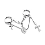 Reto Punk Cool Hip Pop Multi-layer Adjustable Chain Four Fingers Open Silver Alloy Women Rotate Rings for Women Party Gift Jewel - webtekdev