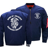 New Arrival Winter Sons of Anarchy Unisex Coat Mens Womens Warm Casual Zipper Baseball Jacket Flight Jacket - webtekdev
