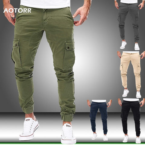 Men Cargo Military Pants Autumn Casual Skinny Pants Army Long Trousers Joggers Sweatpants 2019 Sportswear Camo Pants Trendy 2019 - webtekdev