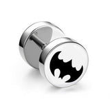Fashion Black Stainless Steel Earrings Women Men's Barbell Dumbbell Punk Gothic Piercing Stud Earring for Men 2020 - webtekdev
