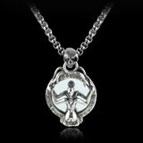 Baphomet Inverted Goat Head Pentagram Pendant Necklace Baphomet LaVeyan LaVey satanic Occult Punk Necklaces For Men - webtekdev