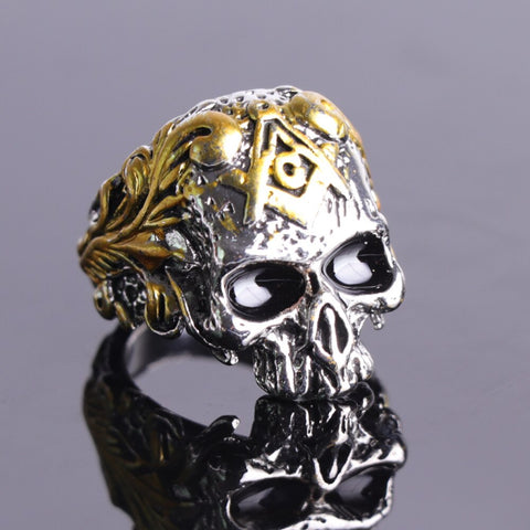 FDLK   European Masonic Skull Men Rings Vintage Gothic Punk Mystic Glory Male Finger Rings Anel Masculino Jewelry - webtekdev