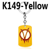 DC Comics Daredevil V For Vendetta Keychain Double D Avengers Mask Metal Keyring Pendant Women Bag Men Car Accessories Gift - webtekdev