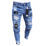 Men Clothes 2020 Hip Hop Sweatpants Skinny Motorcycle Denim Pants Zipper Designer Black Jeans Mens Casual Men Jeans Trousers - webtekdev