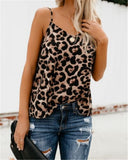 Sexy Women Summer Casual Tank Vest Leopard Tops Vest Sleeveless Strap Leopard Print Tank Camisoles V-neck Clubwear Tank - webtekdev