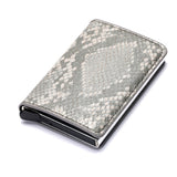 BISI GORO 2020 Credit Card Holder Men And Women Metal RFID Vintage Aluminium Box Crazy Horse PU Leather Fashion Card Wallet - webtekdev