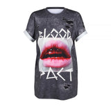 ISTider "Blood Pact" 3D Printed Blood Mouth T Shirts Women/Men Hip Hop Short Sleeve Tshirt Young Boys Girls Punk Style Tee Tops - webtekdev