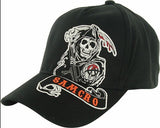 SAMCRO Baseball Cap SOA Sons of Anarchy Skull Embroidery Casual Snapback Hat Fashion High Quality Racing Motorcycle Sport hat - webtekdev