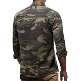 Denim Shirt Men 2019 Fashion Camouflage Jean Long Sleeve Casual Shirts High Grade Hip Hop Streetwear Sportswear Overalls Outwear - webtekdev