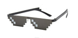 New Mosaic Strips Sunglasses Trick Toy Thug Life Glasses Deal With It Glasses Pixel Women Men Black Mosaic Sunglasses Funny toy - webtekdev