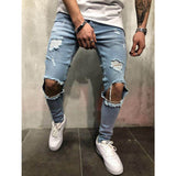 Cotton Jean Men's Pants Vintage Hole Cool Trousers for Guys Summer Europe America Style Plus Size 3XL ripped jeans Male - webtekdev