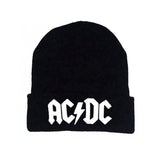 Warm Winter Rock ACDC cap Embroidery Beanies Women Men Cool Black Warm Ski Hat Outdoor Hip Hop Unisex Knit Skullies Bonnet - webtekdev