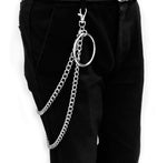 Fashion Punk Hip-hop Trendy Waist Chain Male Pants Chain Men Jeans Punk Silver Metal Trousers Chains YE17 - webtekdev