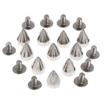 Big Discount ! 100pcs 7x9mm Silver Metal Bullet Studs Rivet Spikes Stud Punk Bag Leathercraft Accessories DIY Free Shipping - webtekdev