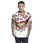 Blood HAHA Print 3D T Shirt Fashion Joker T-shirts Men Women Unisex Summer Short Sleeve Loose Tops Tee Dropship - webtekdev