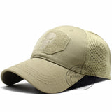 LIBERWOOD Punisher Skull Multicam Operator Cap Men Mesh summer Fitted Tactical Cap Special Force Sniper SWAT Hat place patch OD - webtekdev