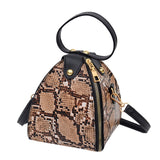 Fashion Women's Mini Handbag Trend Large Capacity Snake Print Leather Purse Shoulder Bag Female Luxury Women Messenger Bags Flap - webtekdev