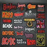 Rock Music Metal Band Patches Iron On For Clothing Punk Embroideried Patch Badges Clothes Stickers DIY Appliques Stripes - webtekdev