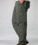 Men's Cargo Pants Mens Casual Multi Pockets Military Tactical Pants Men Outwear Straight slacks Long Trousers Large size 42 44 - webtekdev