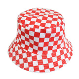FOXMOTHER New Black White Plaid Check Bucket Hats Fishing Caps Women Mens - webtekdev