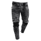 Men's Pants Skinny Stretch Denim Pants Distressed Ripped Freyed Slim Fit Casual Autumn Jeans Trousers Mens Long Pants Fashion - webtekdev