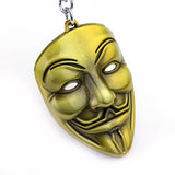 DC Comics Daredevil V For Vendetta Keychain Double D Avengers Mask Metal Keyring Pendant Women Bag Men Car Accessories Gift - webtekdev