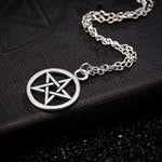 Fashion Pentagram Necklace Women Star Pendant Necklaces Chain Satan Jewelry Collier Collares Colar naszyjnik Wicca Pagan Vintage - webtekdev