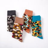 High-quality happy socks men's colourful combed cotton mens socks newest male camouflage long skateboard sock large size - webtekdev