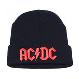 winter ACDC embroidery letter knitted cap men women winter hats acdc rock beanie hat outdoor warm knitting beanie caps ski cap - webtekdev