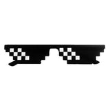 New Mosaic Strips Sunglasses Trick Toy Thug Life Glasses Deal With It Glasses Pixel Women Men Black Mosaic Sunglasses Funny toy - webtekdev