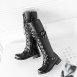 2019 Woman Steampunk Gothic Vintage Style Boots Fashion Shoes Retro Punk Buckle Military Combat Winter Boots Women &&45 - webtekdev