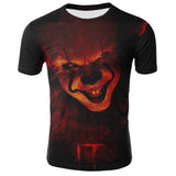 Horror Movie It Penny Wise Clown Joker 3D Print Tshirt Men/Women Hip Hop Streetwear Tee T shirt 90s Boys Cool Clothes Man Tops - webtekdev