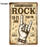 Retro Country Music Festival Poster Rock & Roll Metal Signs Vintage Bar Pub Club Man Cave Iron Plaque Wall Decor YI-126 - webtekdev