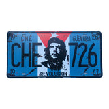 Vintage Metal Tin Signs Che Guevara 726 Car License Number Art Poster Bar Pub Pub Vintage Decorative Plates Metal Wall Art - webtekdev