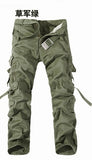 MIXCUBIC 2019 spring Autumn army tactical pants Multi-pocket washing loose army green cargo pants men casual Tooling pants 28-42 - webtekdev