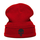 Beanie Hat Skullie Cap Slouchy Winter Embroidery Cool Punk Men Women Boy Girl Teens Street Dance Skull Skelton Black White pink - webtekdev