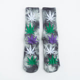 New Personality Printing White Maple Leaves Men Colorful Cotton Socks Hip Hop Street Skater Sock Male Autumn Winter - webtekdev