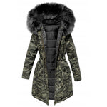 Women Winter Jacket  Hooded Parkas Winter Coat Women Loose Parka Fur Collar Cotton Padded Jackets - webtekdev